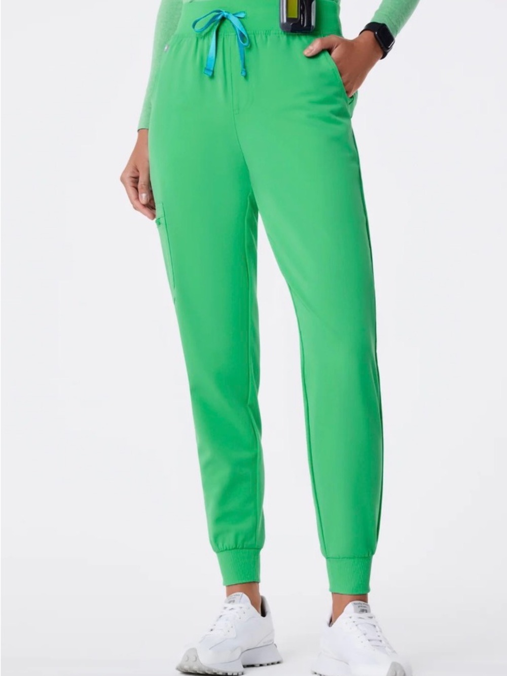 Women’s Emerald Green FIGS Zamora High Rise Jogger Pants NWT